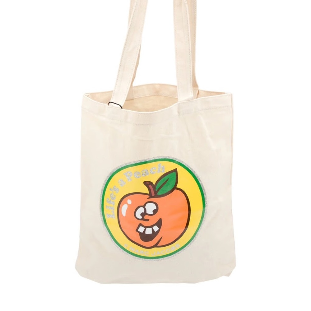 Marc Jacobs Peach Cream Canvas Tote Bag NWT